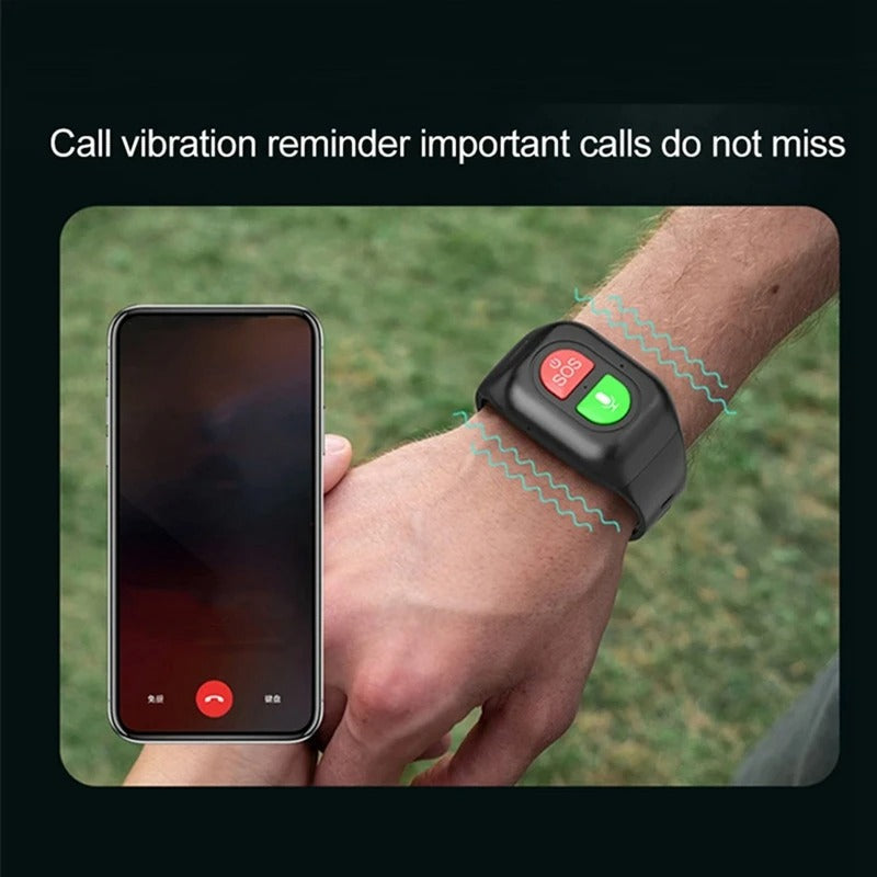 Stijlvolle senioren smartwatch met GPS en 4G. Een veilig en functioneel gezondheidsmonitor voor ouderen.