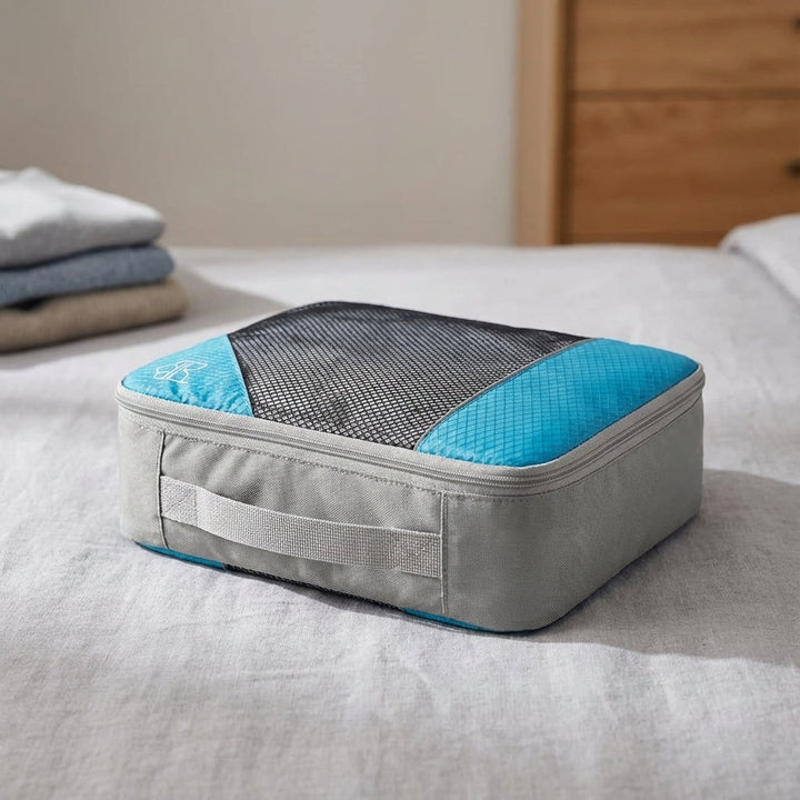 Set LiteCube pakkubussen in diverse maten voor georganiseerd inpakken van reisbagage.