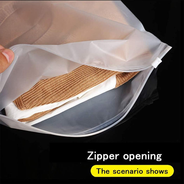 Frosted, herbruikbare zipzakjes voor kleding. 40-pack met ventilatiegaten, perfect voor opbergen en reizen.