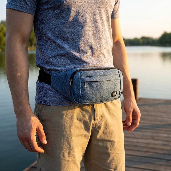 Slank waterdicht unisex heuptasje voor hardlopen, sport en reizen. Lichtgewicht en veilig voor je telefoon.