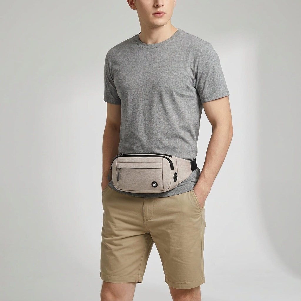 Praktisch waterdicht heuptasje, draagbaar als crossbodytas. Ideaal voor je telefoon en waardevolle items tijdens het sporten.