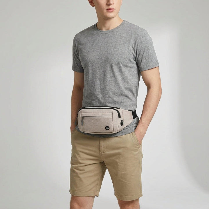 Praktisch waterdicht heuptasje, draagbaar als crossbodytas. Ideaal voor je telefoon en waardevolle items tijdens het sporten.