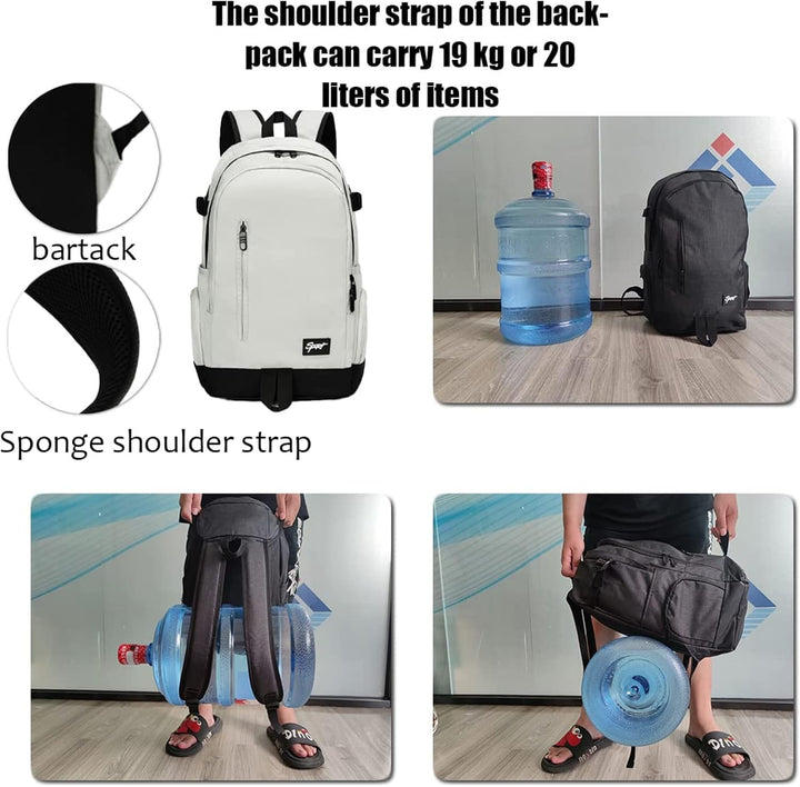 Unisex dagrugzak voor 15,6" laptop. Slank, compact en waterbestendig, perfect voor school of reizen.