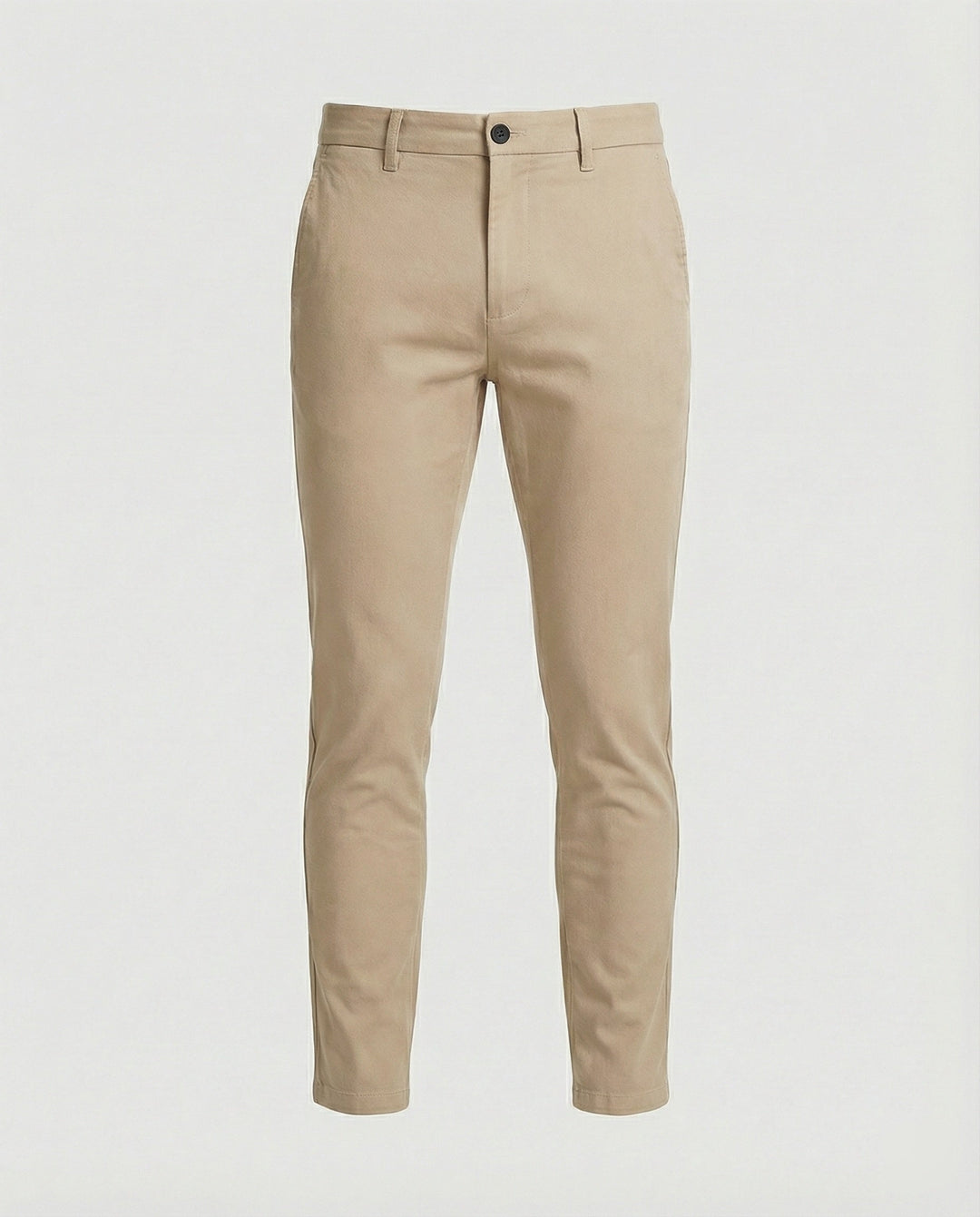 Elegante slim fit heren chino broek met verfijnde afwerking, perfect voor een verzorgde look.