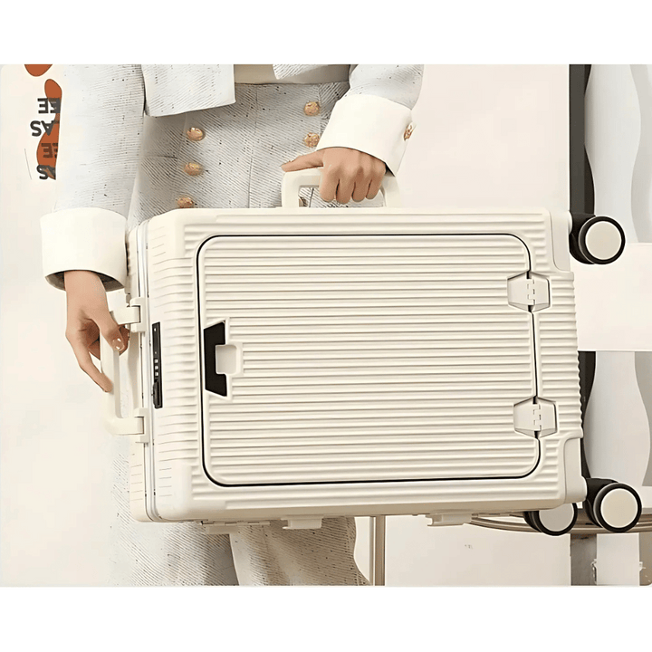 Handige reisbagage koffer met USB-oplaadpoorten, perfect voor elke vakantie of zakenreis.