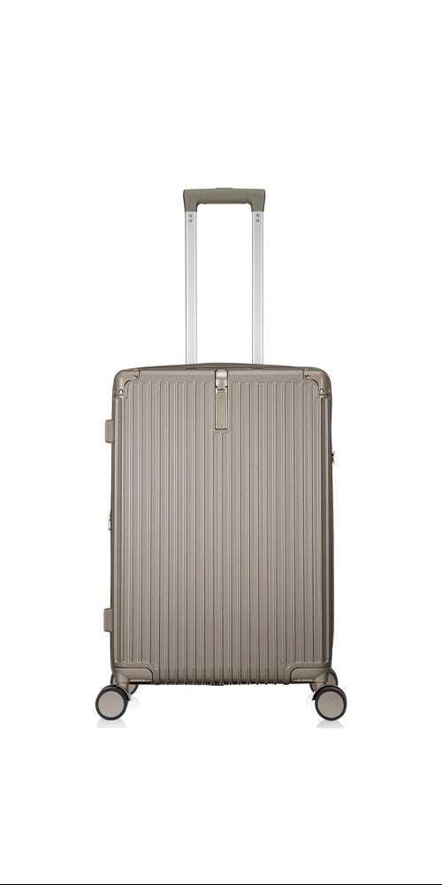 Slimme Mykonos hardshell koffer met USB, bekerhouder en TSA-slot, perfect voor comfortabel reizen.