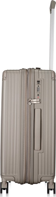 Detail van het veilige TSA-combinatieslot op de Mykonos smart bagage koffer voor extra veiligheid.