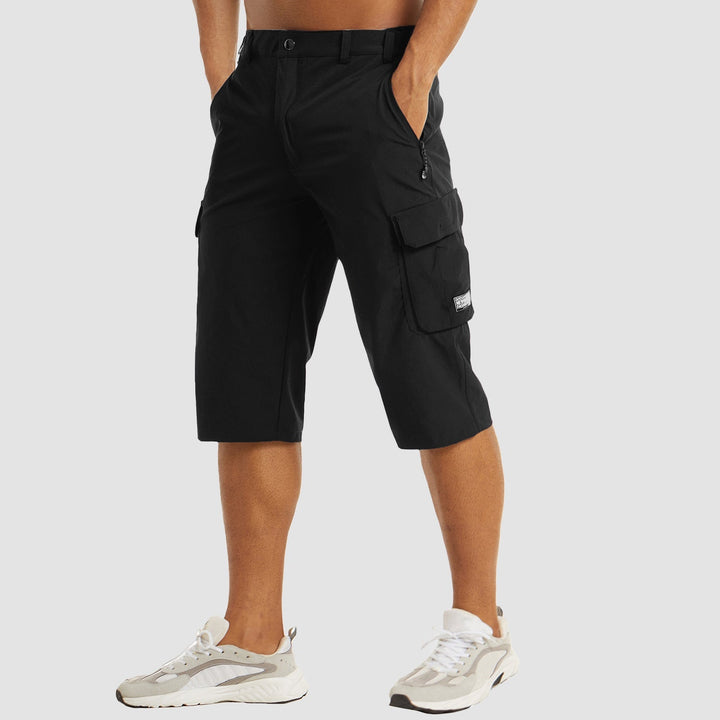 "Sneldrogende heren cargo shorts, lichtgewicht en beige, met praktische zakken en comfortabele pasvorm voor outdoor avonturen