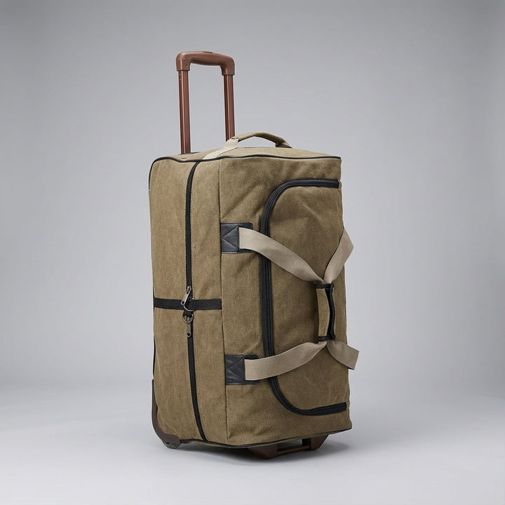 De CanvasHaul trolley duffelbag; een stevige en grote reistas met wielen voor al je reisavonturen.