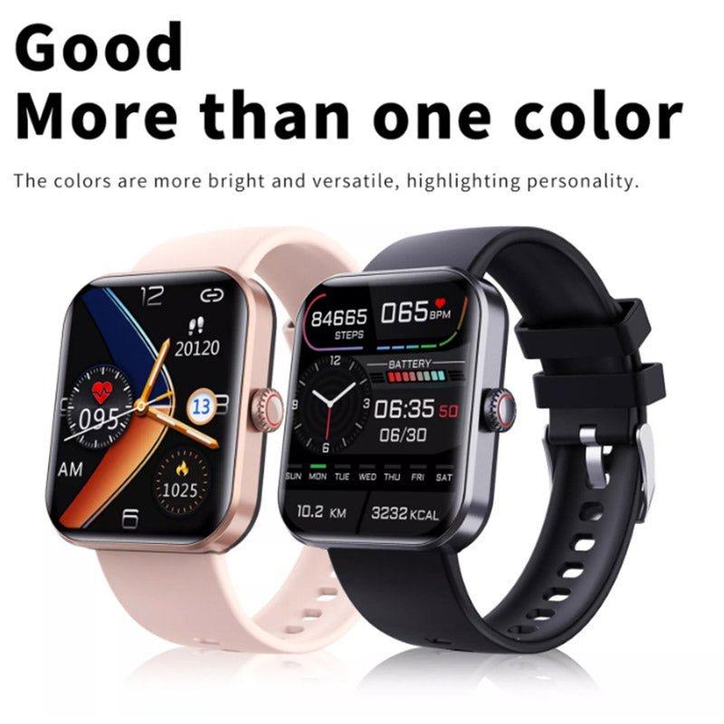 "Stijlvol en modern horloge met kleurenscherm voor pijnloze bloedsuikermeting, hartslagmonitor en slaaptracking."