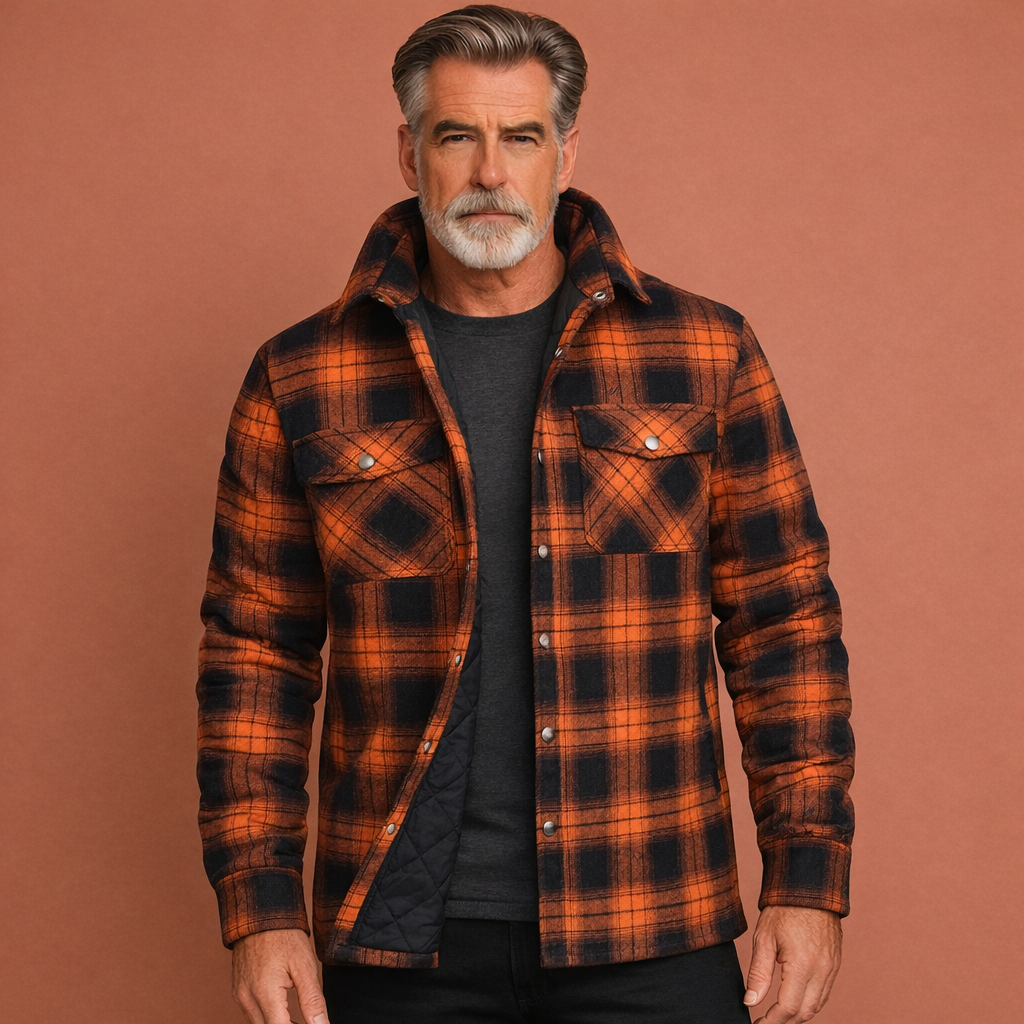 Stijlvol geruit heren overshirt jasje. Ideaal voor casual dagelijks gebruik en als overgangsjas.