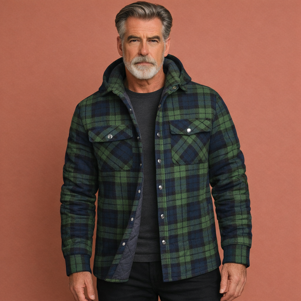 Trendy geruit heren overshirt met knoopsluiting. Een comfortabele en stijlvolle keuze voor herenmode.