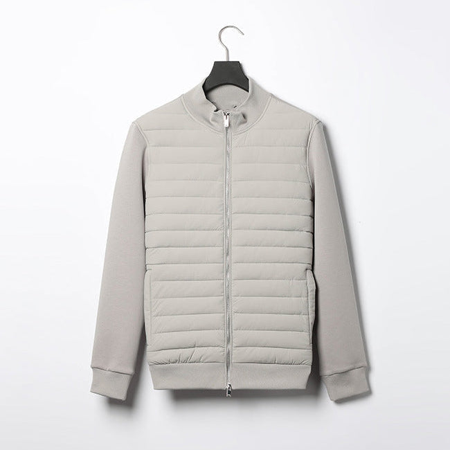 Warm gewatteerd heren winterjack in zwart. Perfect voor koude dagen, met comfortabele lichtgewicht pasvorm.