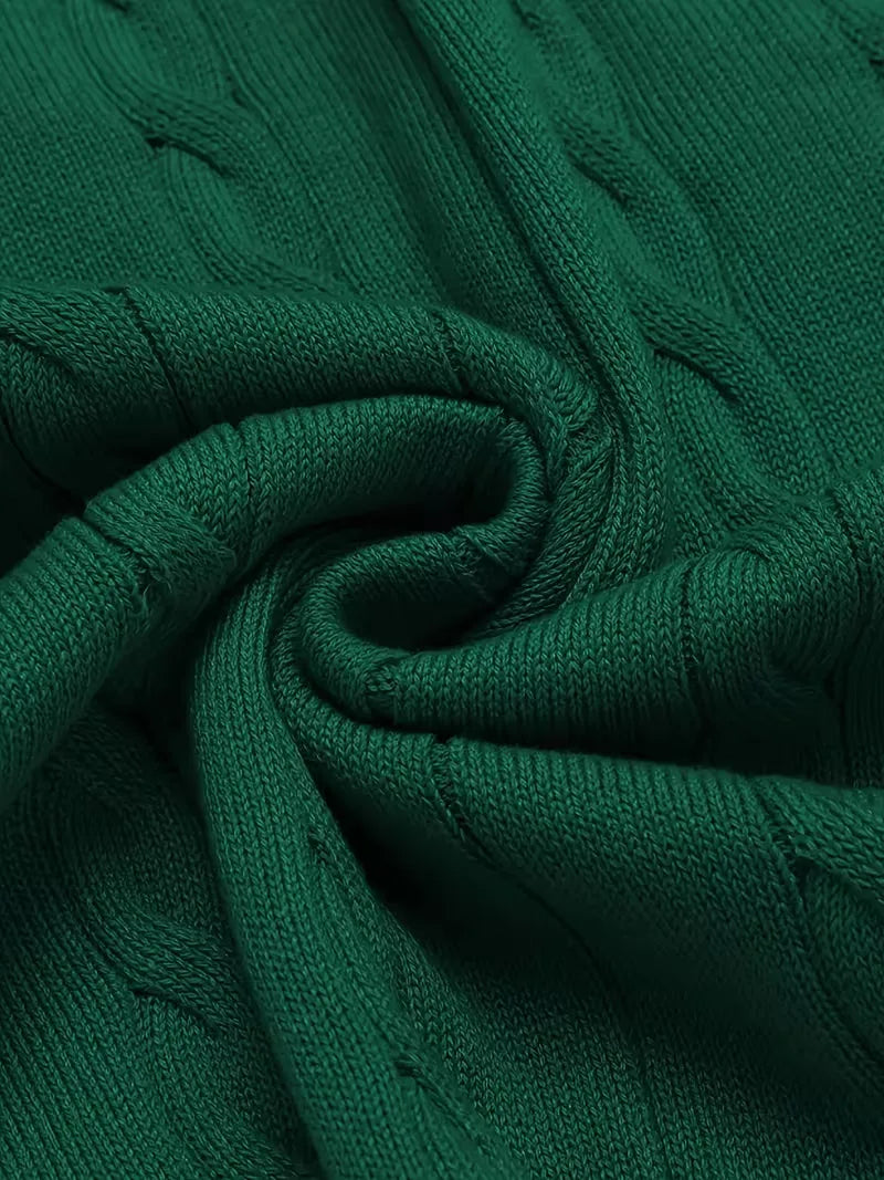 Elegant mouwloos herenvest met V-hals en gebreid design. Comfortabel voor koud weer.