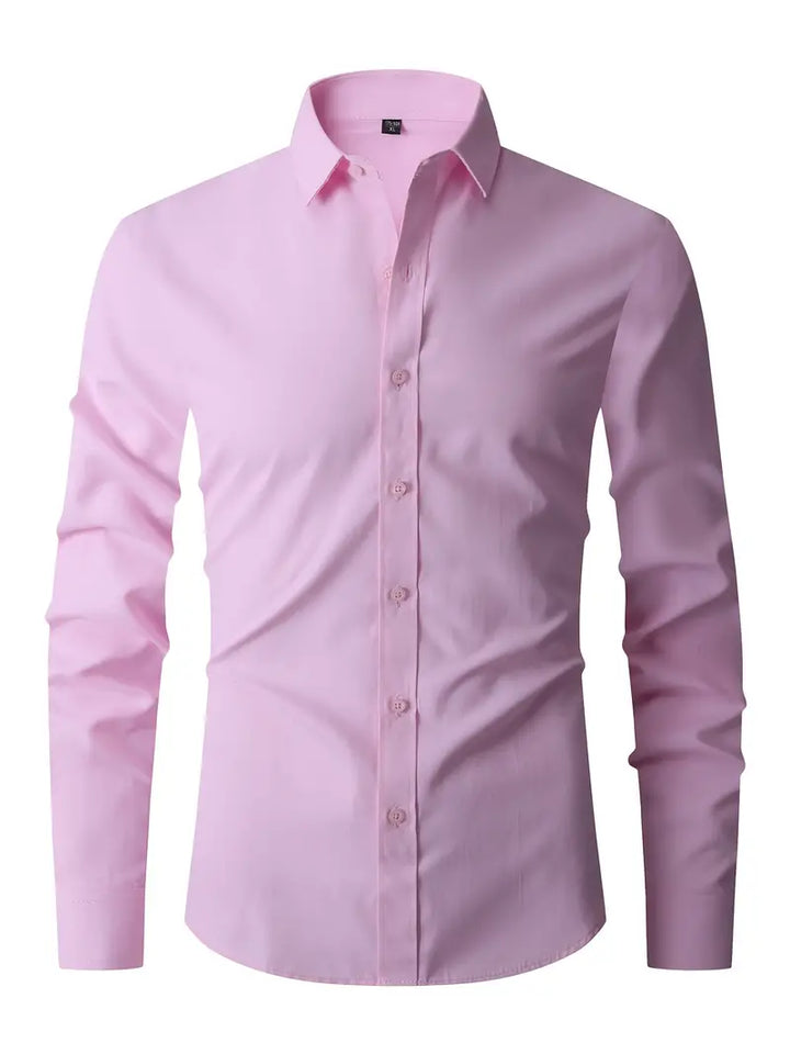 Modieus heren overhemd met lange mouwen, geschik voor casual of formele gelegenheden. Diverse kleuren beschikbaar.