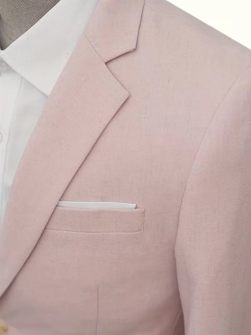 Hoogwaardig slim fit heren colbert met lange mouwen, geschikt voor elke formele bijeenkomst.