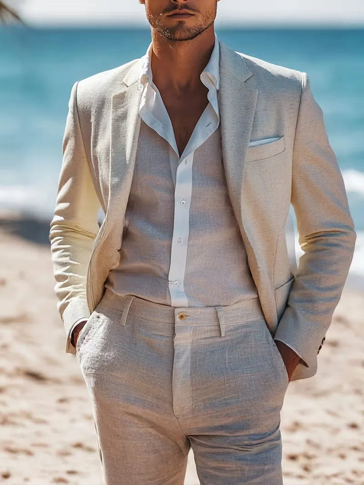 Trendgericht slim fit colbert voor heren, ideaal voor een moderne smart casual look.