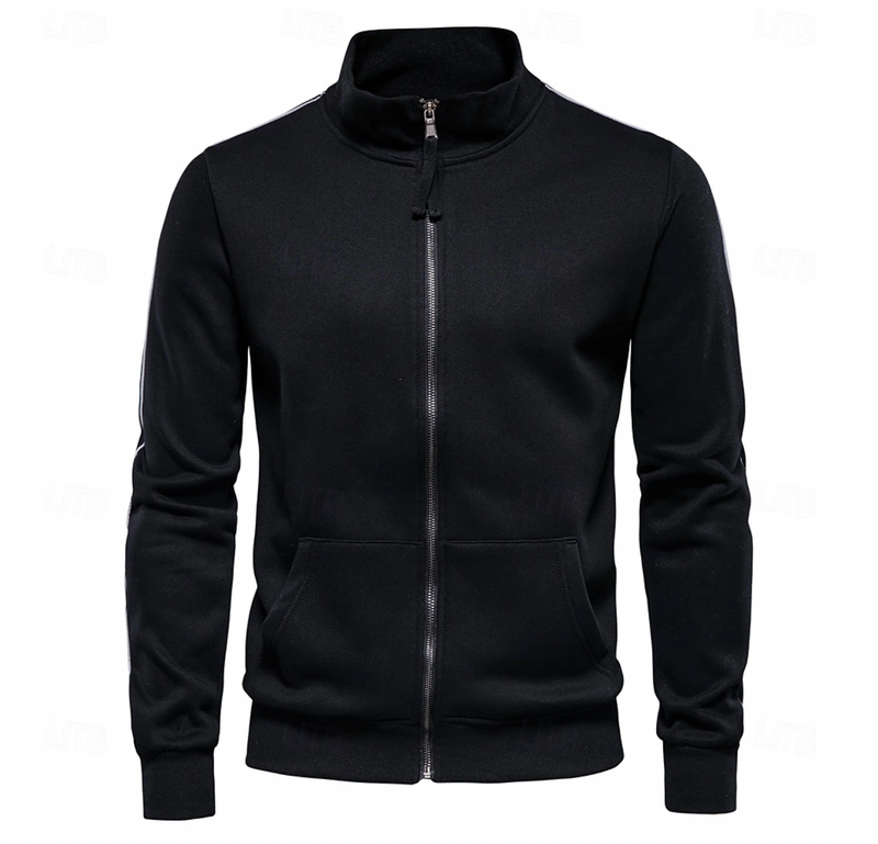 Modern heren casual ritsvest met hoge kraag en slim fit pasvorm, geschikt voor dagelijks gebruik en stijlvolle outfits.