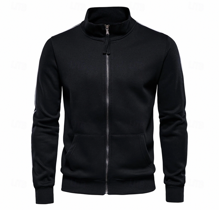 Modern heren casual ritsvest met hoge kraag en slim fit pasvorm, geschikt voor dagelijks gebruik en stijlvolle outfits.