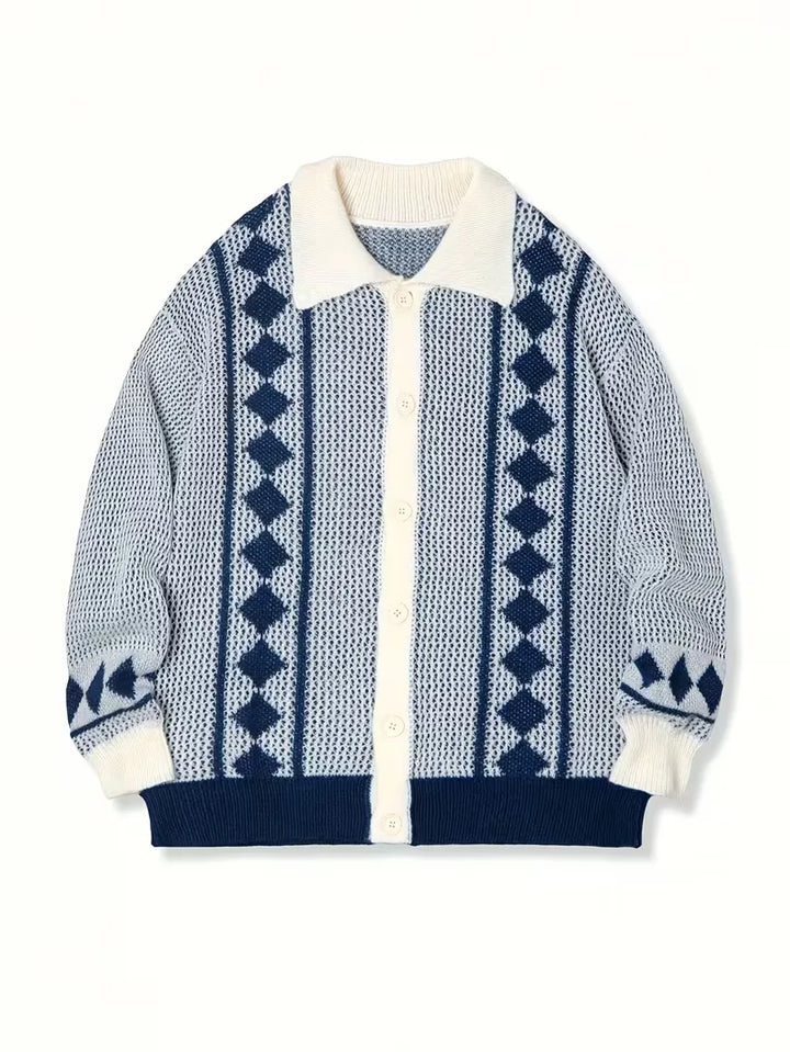 Chique heren vest met uniek ruitpatroon en knopen. Veelzijdig voor zowel casual als smart casual looks.