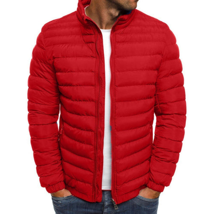 Stijlvol heren warm winterjack puffer in klassieke kleur, ideaal voor koude dagen en casual outdoor gebruik.