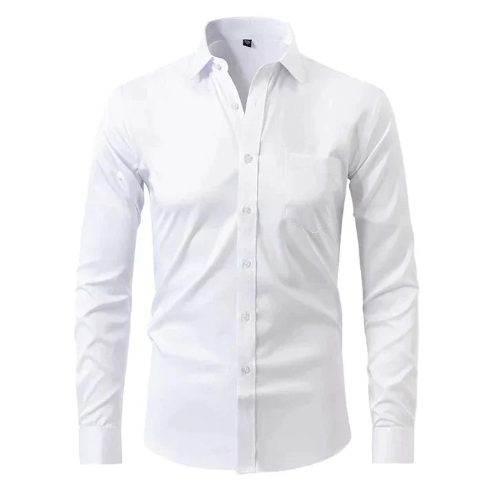 Stijlvol heren zakelijk overhemd met lange mouwen en tailored fit, ideaal voor kantoor of smart casual.