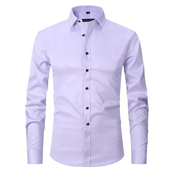 Modern tailored fit heren overhemd met lange mouwen, een must-have voor zakelijke en smart casual herfstmode.