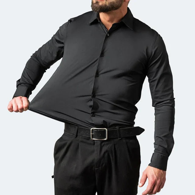 Comfortabel stretch herenoverhemd met ademende stof, ideaal voor een kreukvrije en stijlvolle outfit.