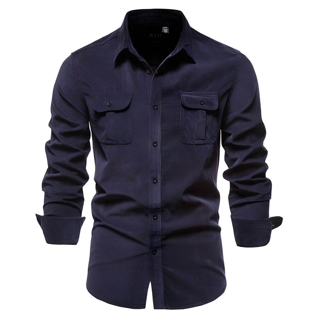 Comfortabel herenoverhemd met stijlvolle knoopsluiting en ademende stof, ideaal voor mannen.