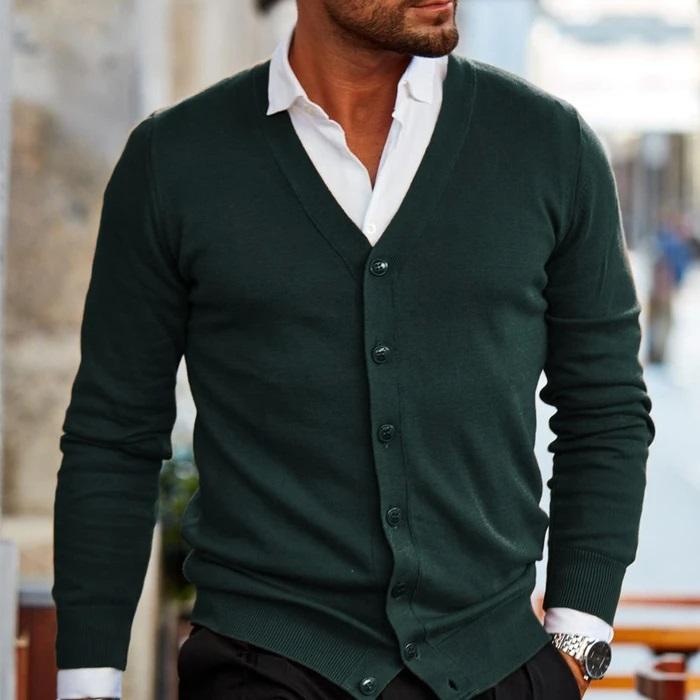 Modieus heren vest, perfect als stijlvolle cardigan. Deze klassieke kleding biedt ultiem comfort voor elke man.