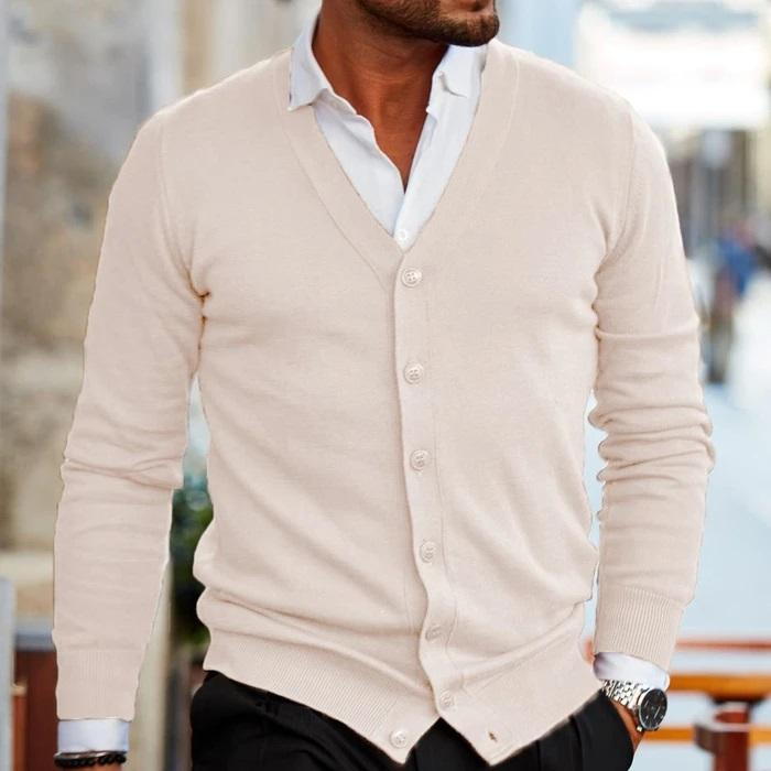 Heren cardigan, hoge kwaliteit en klassieke look. Dit comfortabele vest completeert elke stijlvolle heren outfit.
