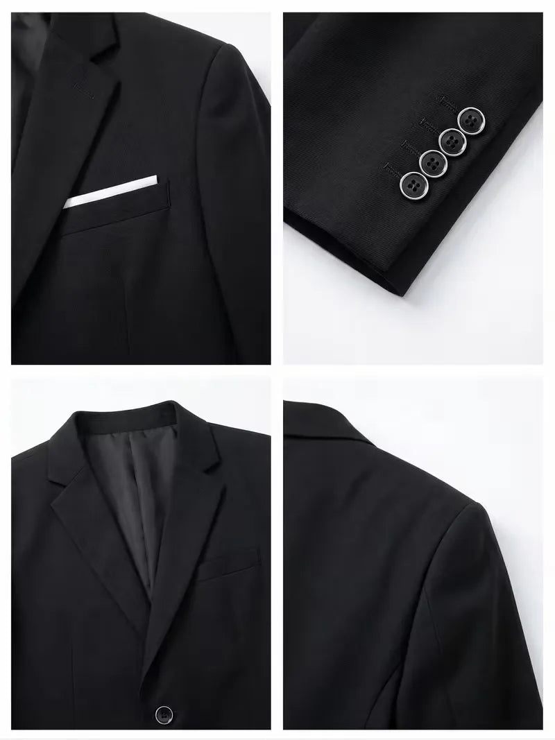 Modern slim fit herenpak met lange mouwen, een verfijnde keuze voor elke stijlvolle gelegenheid.