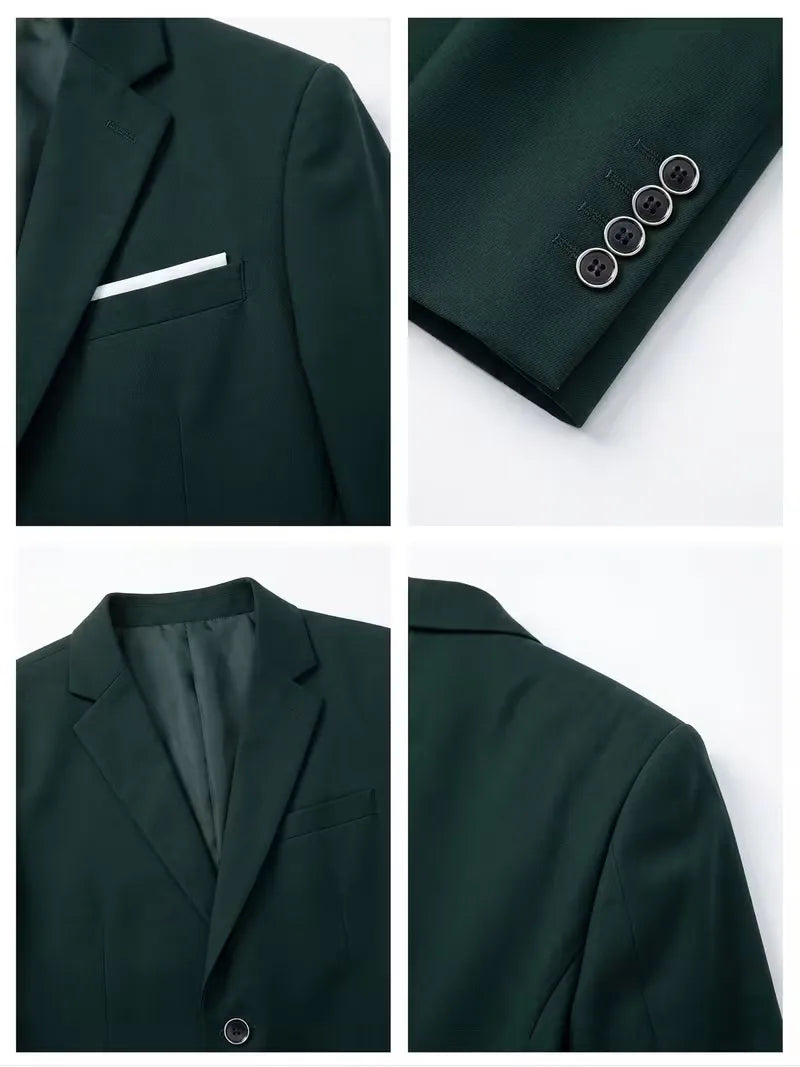 Veelzijdig slim fit pak voor heren, geschikt als zakelijk pak of voor feestelijke gelegenheden.