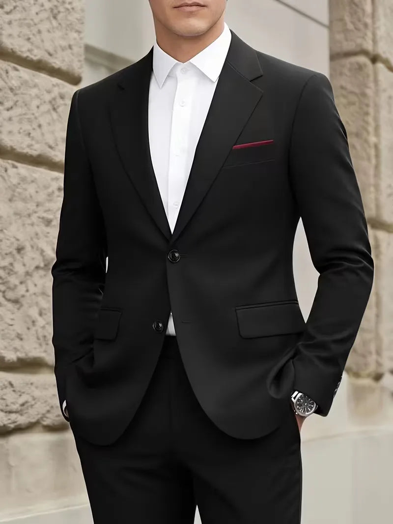Elegant slim fit pak voor heren, met aandacht voor detail en een perfecte pasvorm.