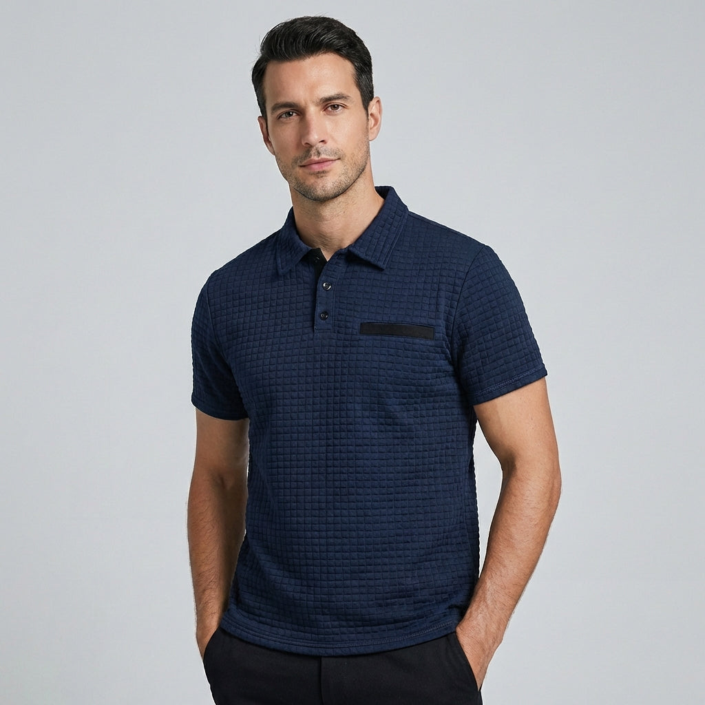 Heren slim-fit poloshirt in een trendy grijs, veelzijdig voor elke casual outfit.