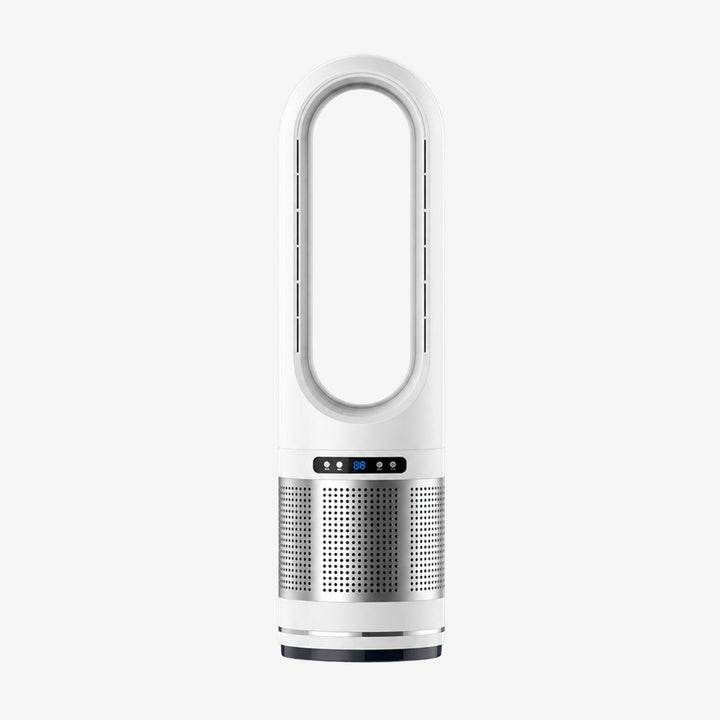 Stijlvolle bladloze torenventilator voor stille koeling in elk interieur van huis of kantoor.