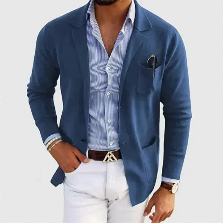 Stijlvolle casual herenblazer. Perfect voor smart-casual outfits, veelzijdig en comfortabel voor elke gelegenheid.