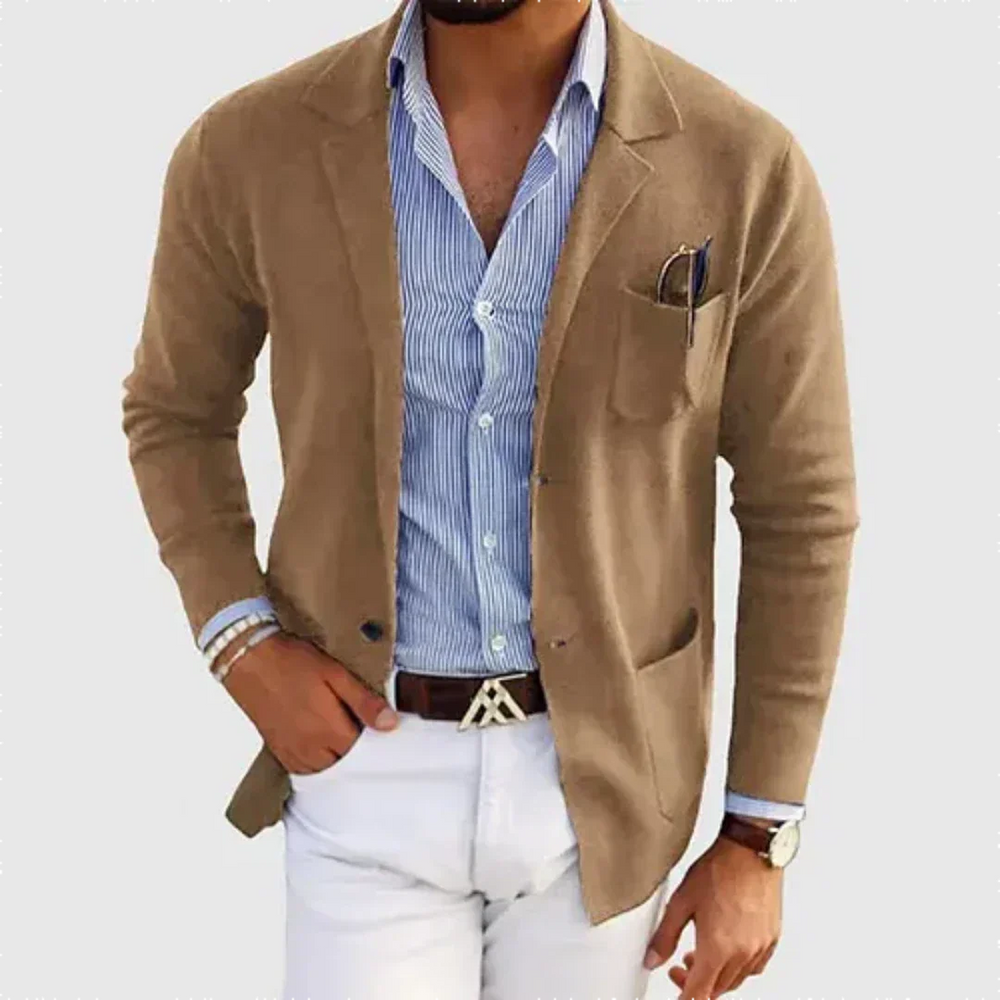 Comfortabele casual herenblazer, ideaal voor een relaxte maar stijlvolle look. Een modieus jasje voor herenmode.