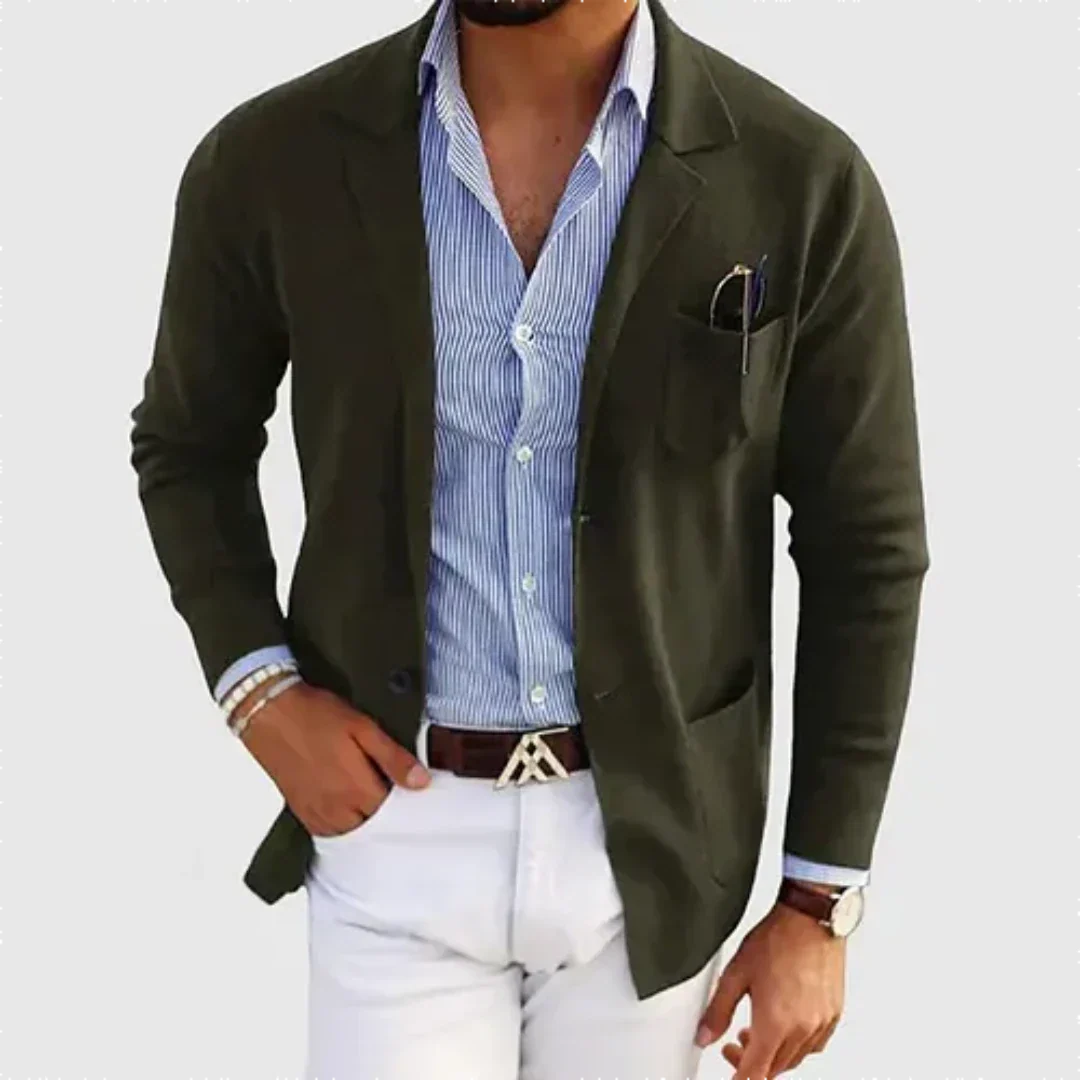 Veelzijdige herenblazer voor elke gelegenheid; van casual tot smart-casual. Modern, comfortabel en stijlvol.