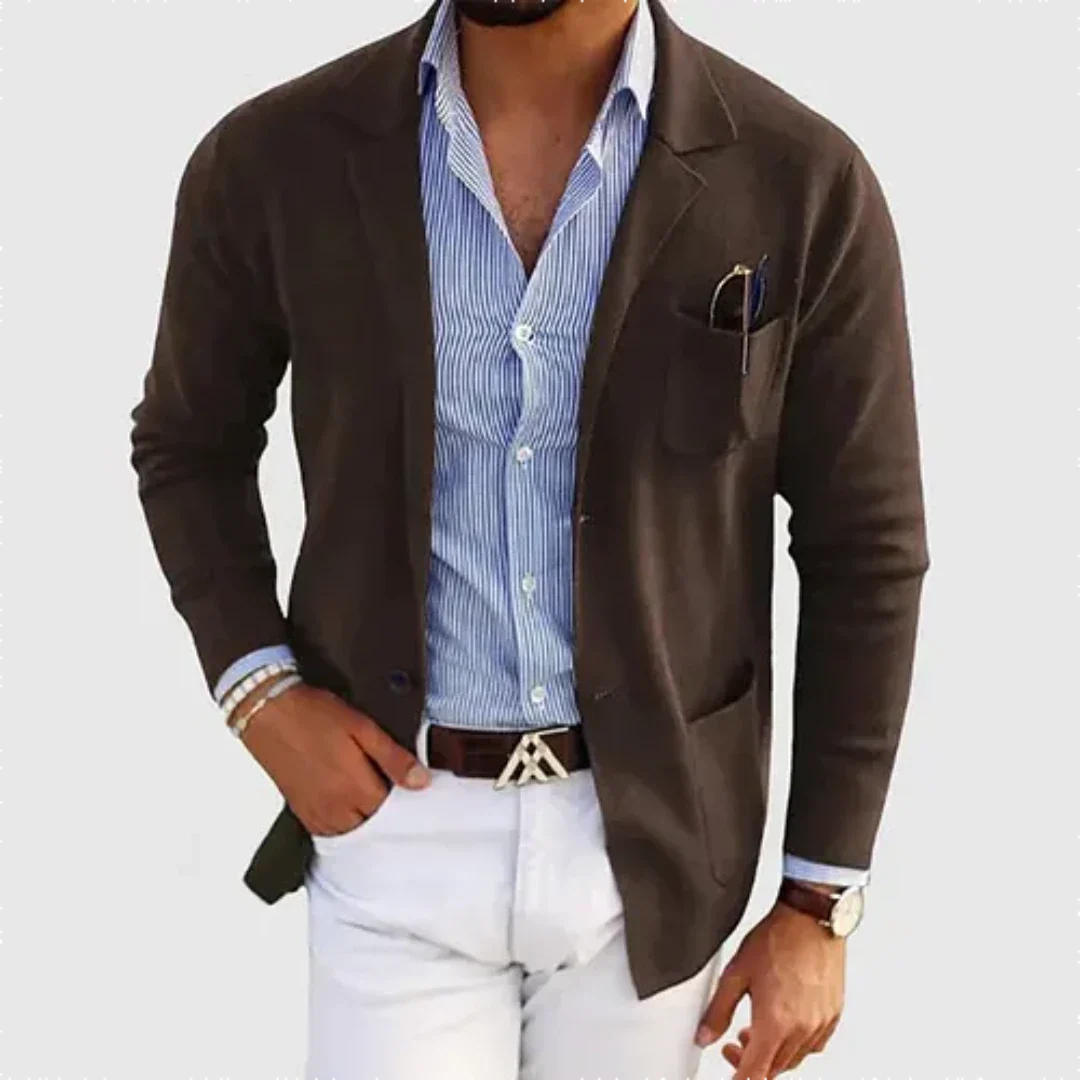 Herenblazer, casual en toch stijlvol. Dit comfortabele en veelzijdige jasje is modieus voor smart-casual looks.