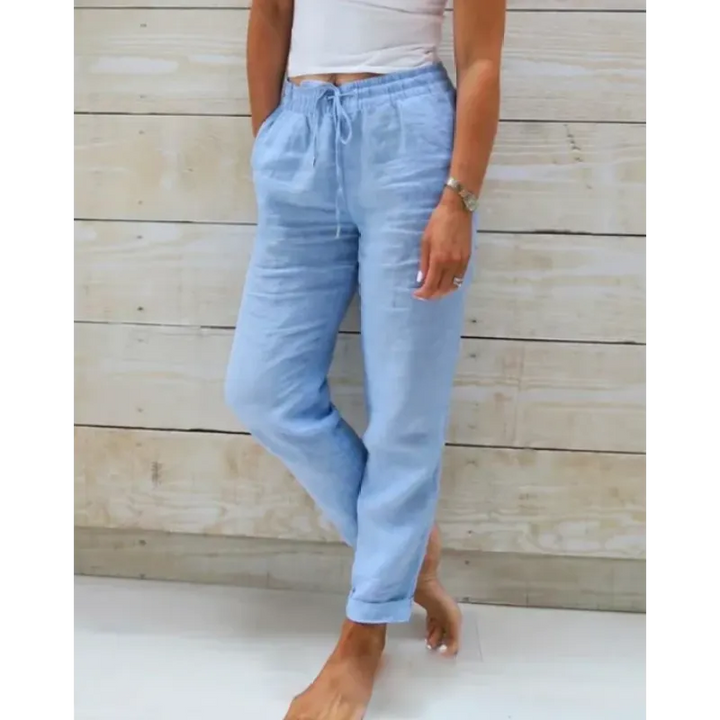 Moderne wijde dames broek voor een comfortabele en stijlvolle zomer look.