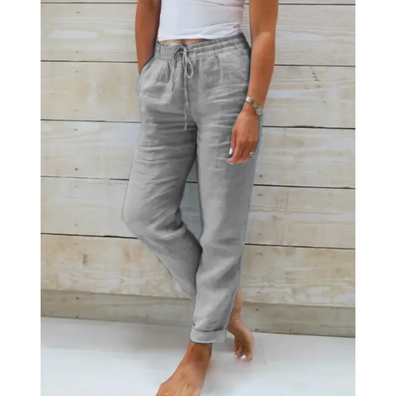 Elegante zomer dames broek met wijd model, biedt comfort en een moderne stijl.