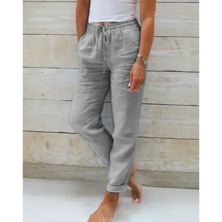 Elegante zomer dames broek met wijd model, biedt comfort en een moderne stijl.