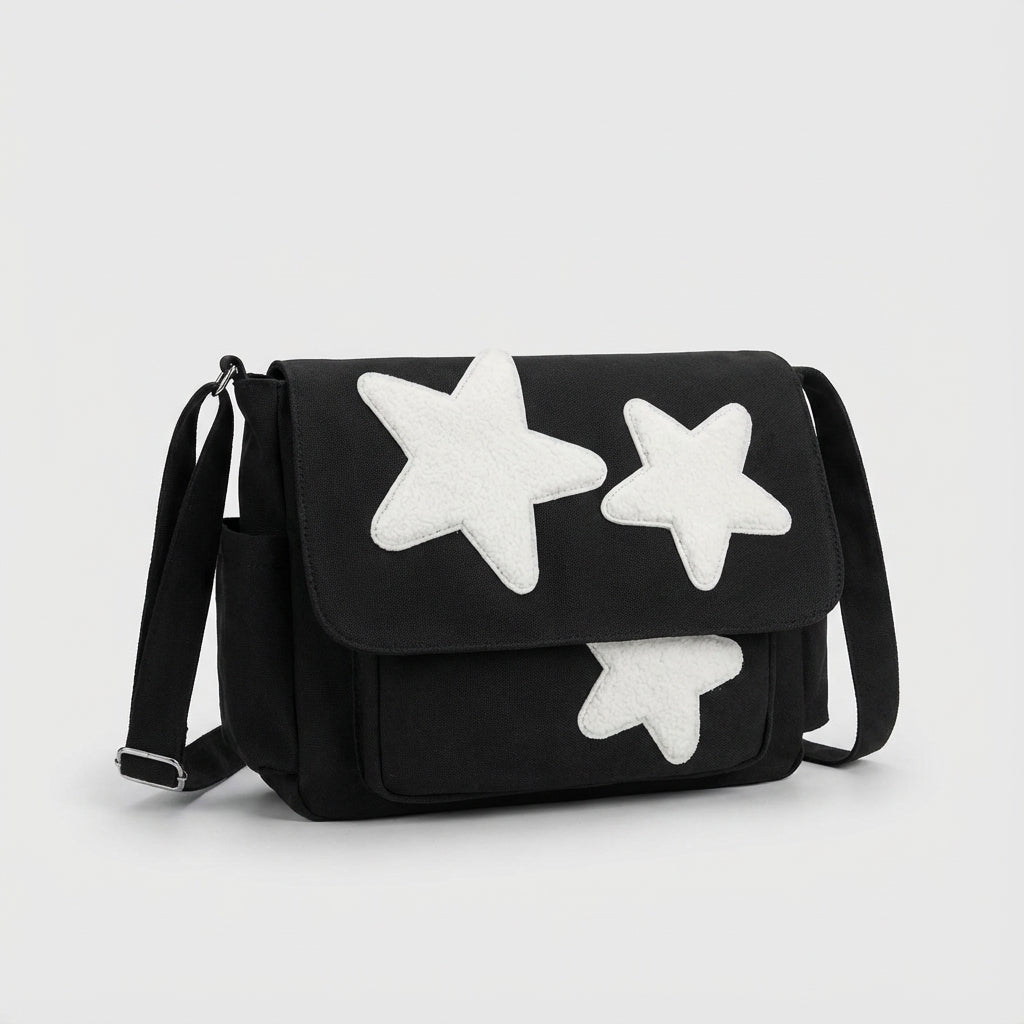 Praktische dames sterprint messenger tas, waterbestendig en veelzijdig als crossbody tas voor dagelijkse avonturen.