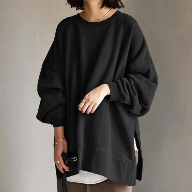Comfortabele oversized damestrui Sylvette, ideaal voor een casual, warme winterlook.