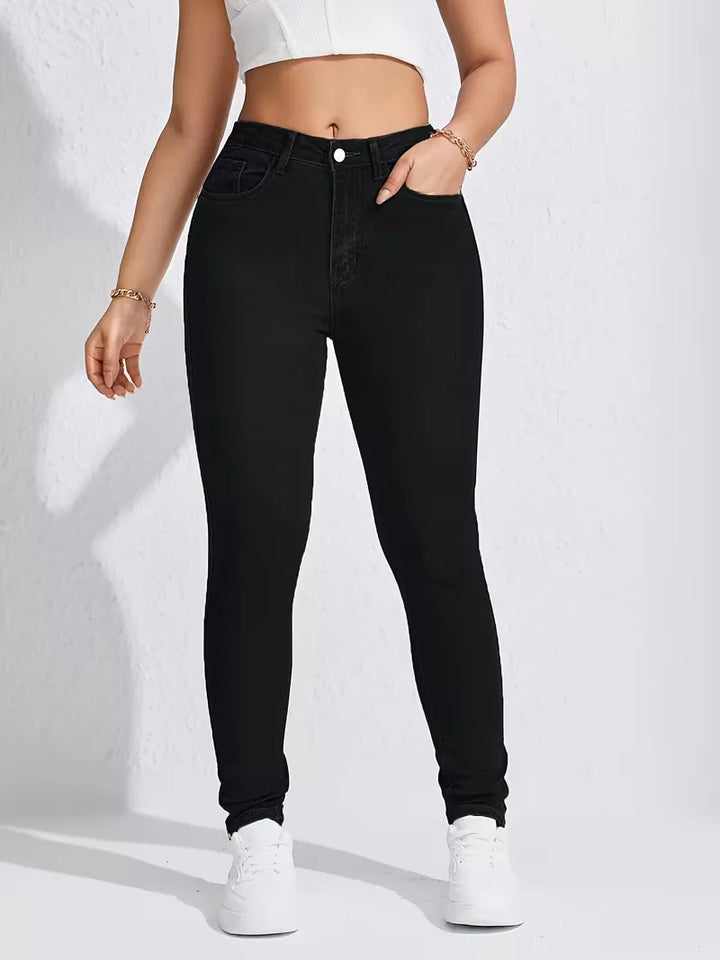 Trendy dames skinny jeans met hoge taille, een comfortabele spijkerbroek voor elke dag.