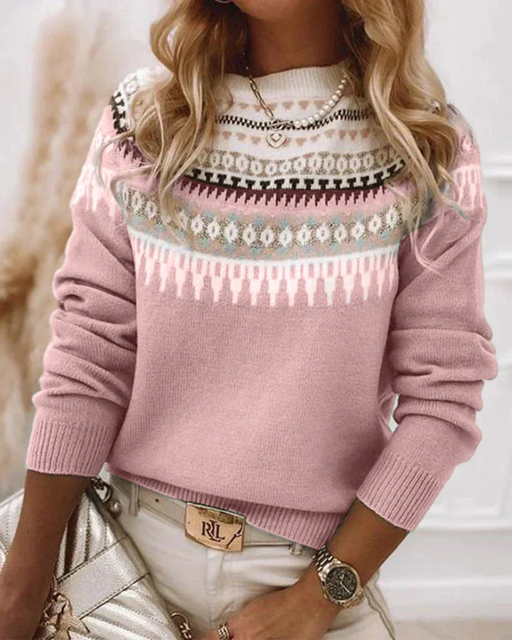 Stijlvolle dames trui met unieke print. Perfect voor een trendy en comfortabele look in de winter.