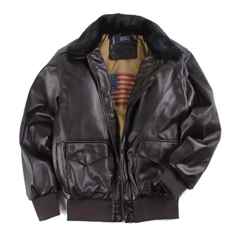 Stijlvolle dames vintage leren motorjas in bruin, perfect voor winterse dagen. Warme en tijdloze bikerjas.