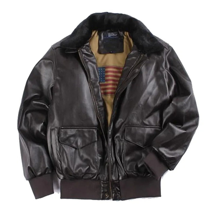 Stijlvolle dames vintage leren motorjas in bruin, perfect voor winterse dagen. Warme en tijdloze bikerjas.