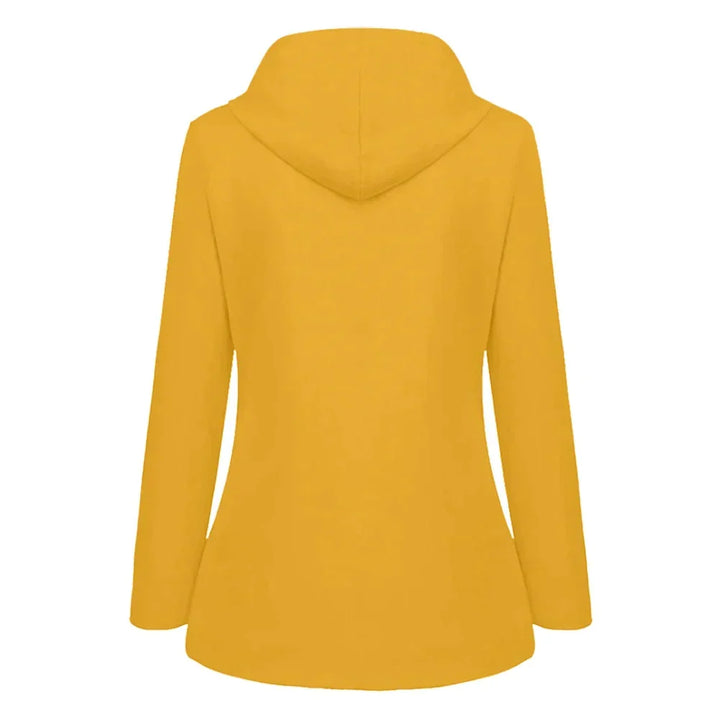 Modieuze dames regenjas met capuchon, waterdicht en stijlvol; perfecte allround jas voor de stad. (109)
